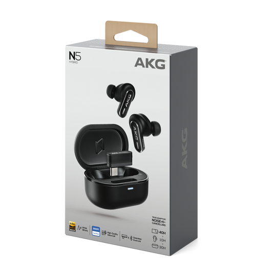 AKG N5 Hybrid - Black - True wireless noise cancelling earbuds - Detailshot 15 image number null