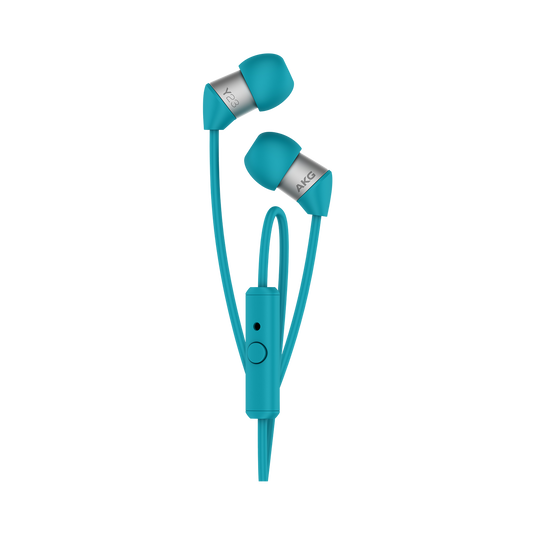 Y23U - Teal - The smallest in-ear headphones with universal remote and microphone - Hero image number null